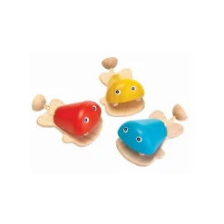 Plan Toys Age 4|Age 3^Fish Castanet | assorted