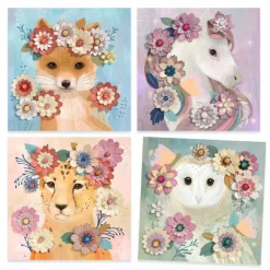 Djeco Art / Craft|Age 7 & 8^Floral Wreaths 3D Pictures