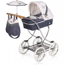 DeCuevas Prams Spain Role Play|Dolls^Folding Doll Pram - Navy
