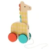 Petit Collage Push / Pull|Age 2^Giraffe Wooden Pull Toy