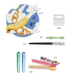 Djeco Art / Craft|Age 9 & 10^Glitter and Gems Craft Kit