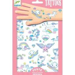 Djeco Stickers / Transfers|Age 7 & 8^Glitter Unicorn Tattoos