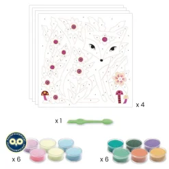 Djeco Art / Craft|Age 7 & 8^Glow-in-the-dark Coloured Sands Art - Garden Lights