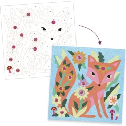 Djeco Art / Craft|Age 7 & 8^Glow-in-the-dark Coloured Sands Art - Garden Lights