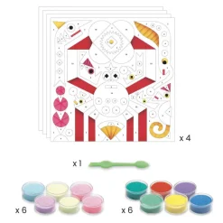 Djeco Art / Craft|Age 7 & 8^Glow-in-the-dark Coloured Sands Art Kit