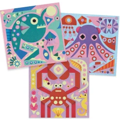 Djeco Art / Craft|Age 7 & 8^Glow-in-the-dark Coloured Sands Art Kit