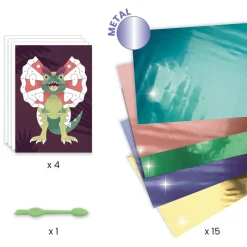 Djeco Art / Craft|Age 9 & 10^Jurassic Foil Pictures Craft Kit