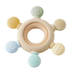 Jiggle u0026 Giggle Age 1|Newborn^Kai Silicone & Wood Sensory Teether