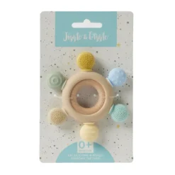 Jiggle u0026 Giggle Age 1|Newborn^Kai Silicone & Wood Sensory Teether