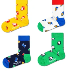 Happy Socks Age 3|Age 2^Kids Pets Crew Socks Gift Set - 2 - 3 years (4 pairs)