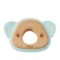 Jiggle u0026 Giggle Rattles / Clutching|Age 1^Koala Silicone & Wood Teether – Blue