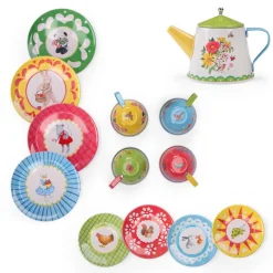 Moulin Roty Role Play|Kitchen / Play Food^La Grande Famille metal tea set