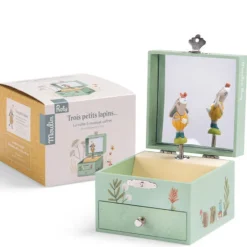 Moulin Roty Age 5 & 6|Age 4^Lapins Musical Jewellery Box