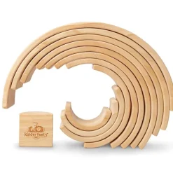 Kinderfeets Wooden Blocks|Early Learning^Large Arches Natural Wood