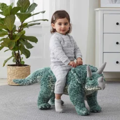 Jiggle u0026 Giggle Ride-on Toys|Ride-on Toys^Large Standing Dino Triceratops