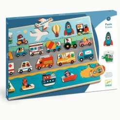 Djeco Wooden Puzzles|Vehicles / Cars / Trucks^Large Wooden Transport Puzzle
