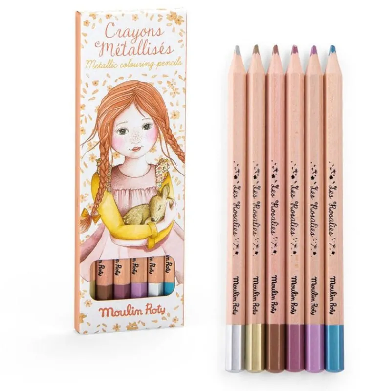 Moulin Roty Stationery|Art / Craft^Les Rosalies Metallic Pencils