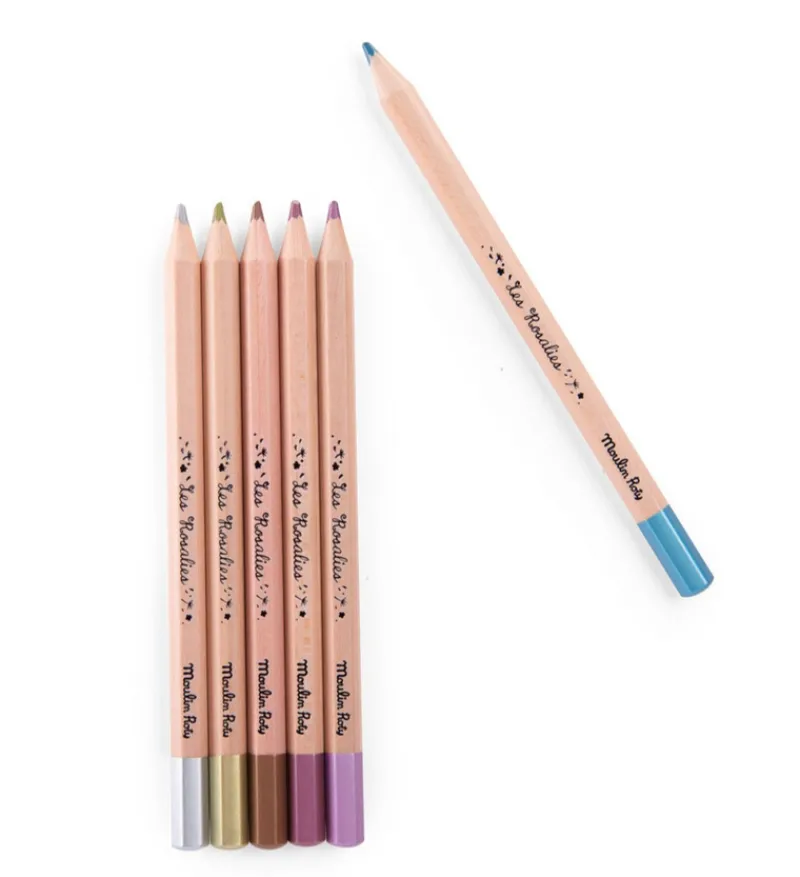 Moulin Roty Stationery|Art / Craft^Les Rosalies Metallic Pencils