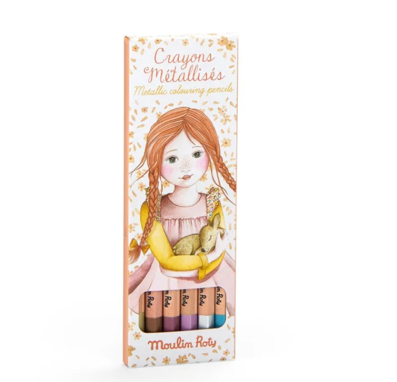 Moulin Roty Stationery|Art / Craft^Les Rosalies Metallic Pencils
