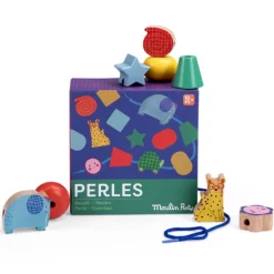 Moulin Roty Early Learning|Hammer / Lace^Les Toupitis Wooden Lacing beds