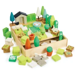 Tender Leaf Toys Wooden Blocks|Small World Play^Little Garden Designer Set (67-Piece Set)