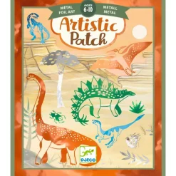 Djeco Art / Craft|Age 9 & 10^Metallic Foil Art - Dinosaurs