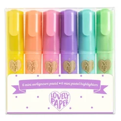 Djeco Stationery|Age 5 & 6^Mini Pastel Highlighters