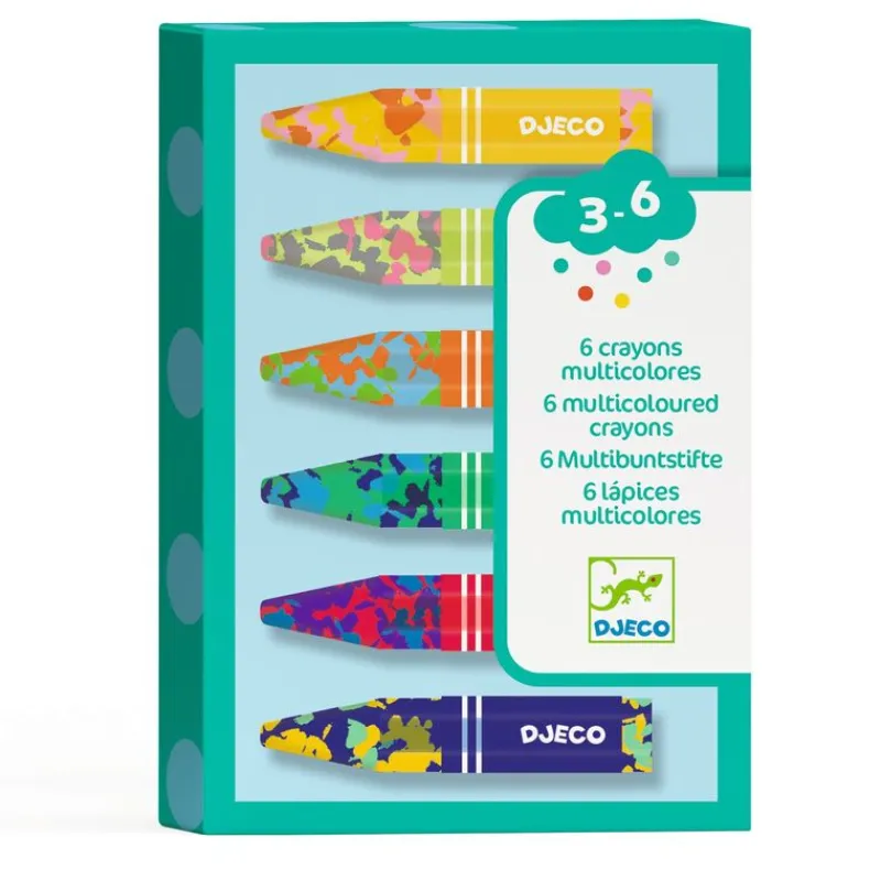 Djeco Art / Craft|Age 5 & 6^Multi-Coloured Crayon Set (6)