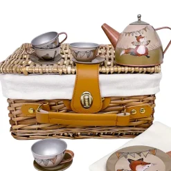 Egmont Toys Kitchen / Play Food|Role Play^Musicians Tin Tea Set in a Wicker Basket