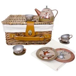 Egmont Toys Kitchen / Play Food|Role Play^Musicians Tin Tea Set in a Wicker Basket
