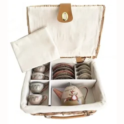Egmont Toys Kitchen / Play Food|Role Play^Musicians Tin Tea Set in a Wicker Basket