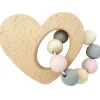 Hess Rattles / Clutching|Age 1^Natural Rosa Heart Rattle
