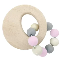 Hess Rattles / Clutching|Age 1^Natural Rosa Round Rattle