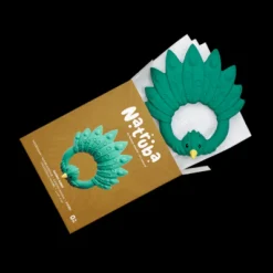 Natruba Sensory Play|Rattles / Clutching^Natural Teether Peacock - Green
