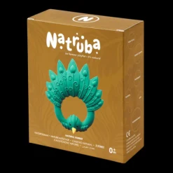 Natruba Sensory Play|Rattles / Clutching^Natural Teether Peacock - Green