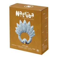Natruba Sensory Play|Rattles / Clutching^Natural Teether Peacock - Light Blue