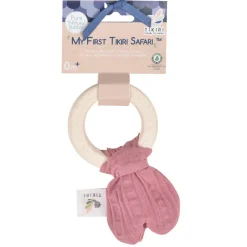 Tikiri Rattles / Clutching|Newborn^Organic Muslin Teether - Rose Pink