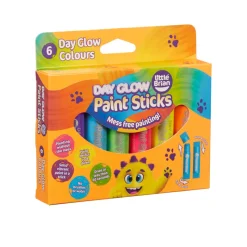 Little Brain Art / Craft|Age 7 & 8^Paint Sticks - Day Glow Neon