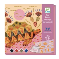 Djeco Art / Craft|Age 11 & 12^Patterns & Animals Clear Stamps Art Kit