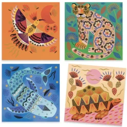 Djeco Art / Craft|Age 11 & 12^Patterns & Animals Clear Stamps Art Kit