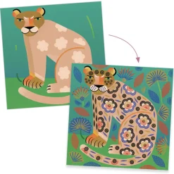 Djeco Art / Craft|Age 11 & 12^Patterns & Animals Clear Stamps Art Kit