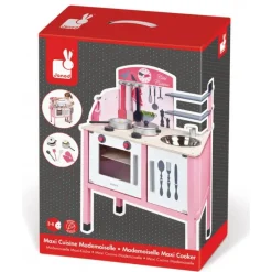 Janod Role Play|Kitchen / Play Food^Pink Maxi Cooker and Accessories