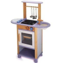 Pintoy Role Play|Kitchen / Play Food^Lilac Wooden Kitchen | Oven