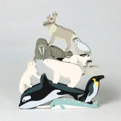 Tender Leaf Toys Small World Play|Age 5 & 6^Polar Animals Display Shelf Set
