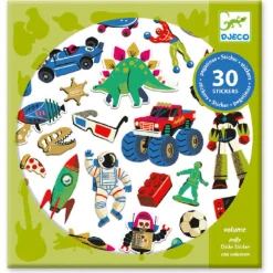 Djeco Stickers / Transfers|Age 7 & 8^Puffy Stickers - Retro Toys