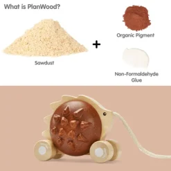 Plan Toys Early Learning|Active Play^Pull Along Hedgehog