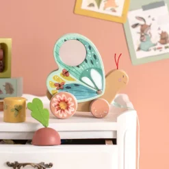 Moulin Roty Push / Pull|Age 2^Pull-Along butterfly