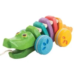 Plan Toys Early Learning|Push / Pull^Rainbow Alligator Pull Along