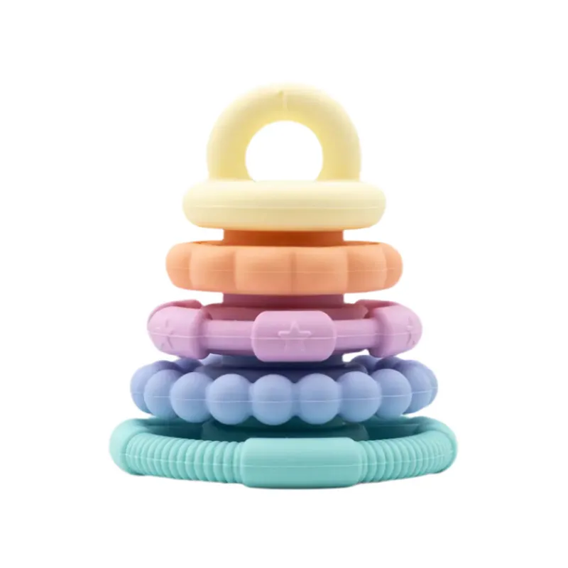 Jellystone Designs Stacking / Sorting|Stack / Sort^Rainbow Stacker | Teether | Pastel