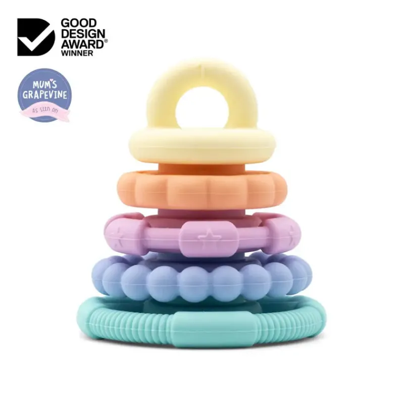 Jellystone Designs Stacking / Sorting|Stack / Sort^Rainbow Stacker | Teether | Pastel